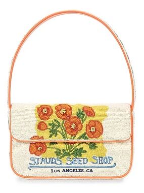 STAUD Tommy Beaded Bag, California Poppy